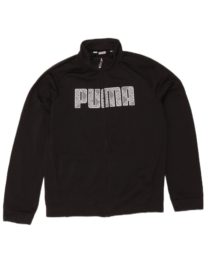 Jaqueta Puma Boys Graphic Tracksuit Top 13-14 Anos Poliéster Preto