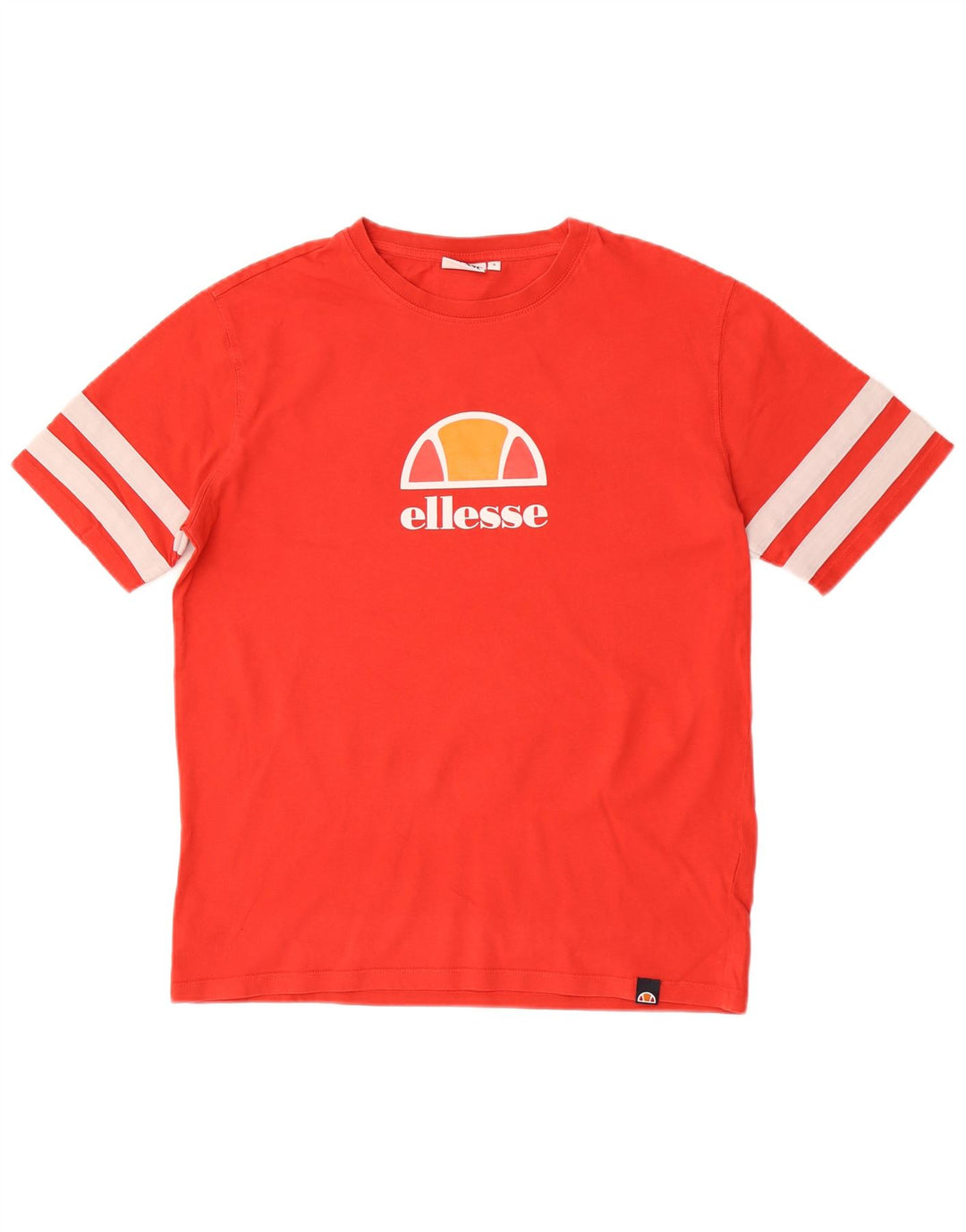 Camiseta masculina Ellesse com estampa gráfica pequena de algodão vermelho