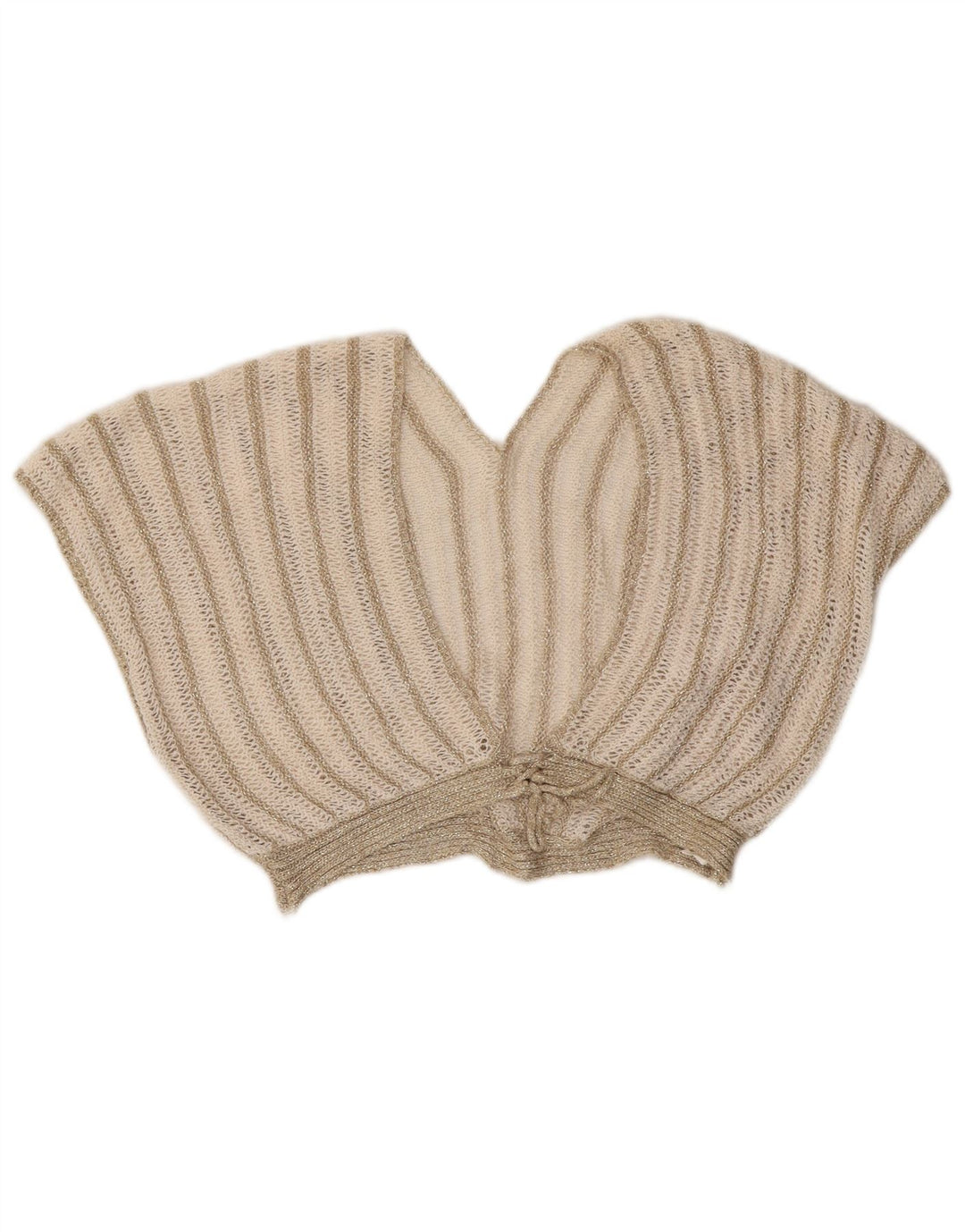 Conjunto de saia feminina vintage de 2 peças Reino Unido 8 pequeno W26 acrílico listrado bege