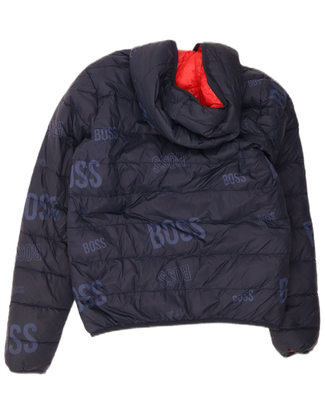 Jaqueta acolchoada reversível com capuz Hugo Boss Boys 13-14 anos pequeno azul marinho