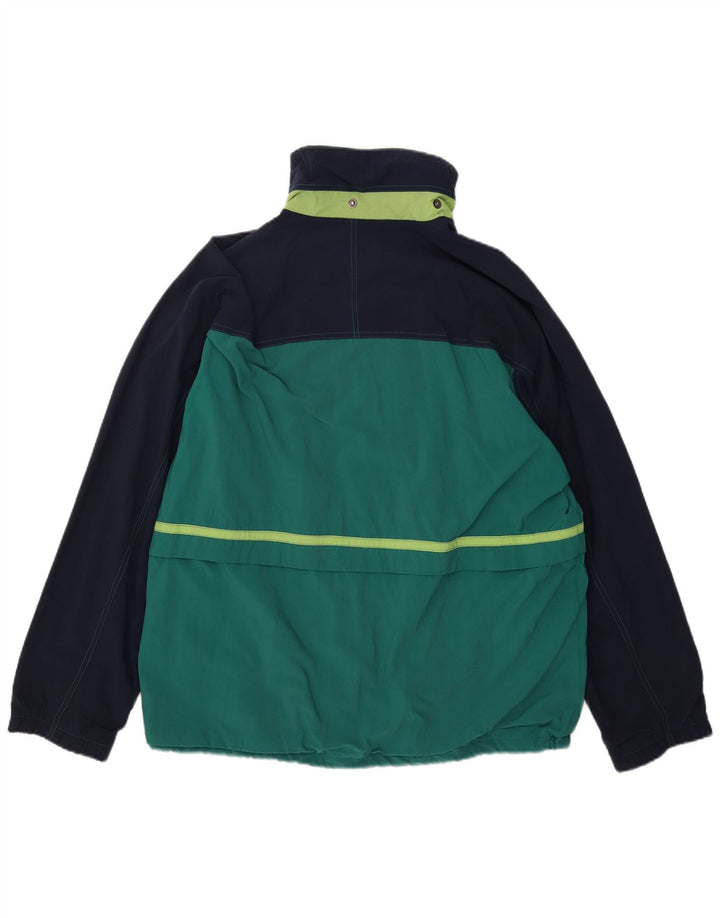 Jaqueta corta-vento masculina Lotto grande bloco colorido verde