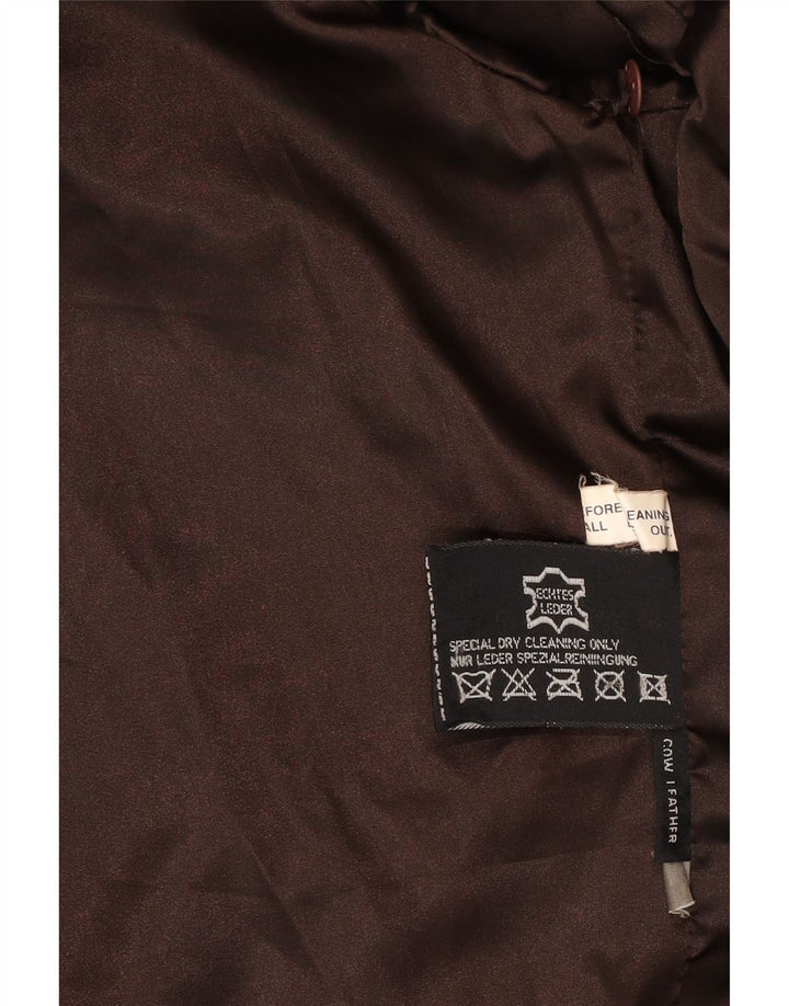 Jaqueta de couro masculina VINTAGE Reino Unido 40 grande couro marrom