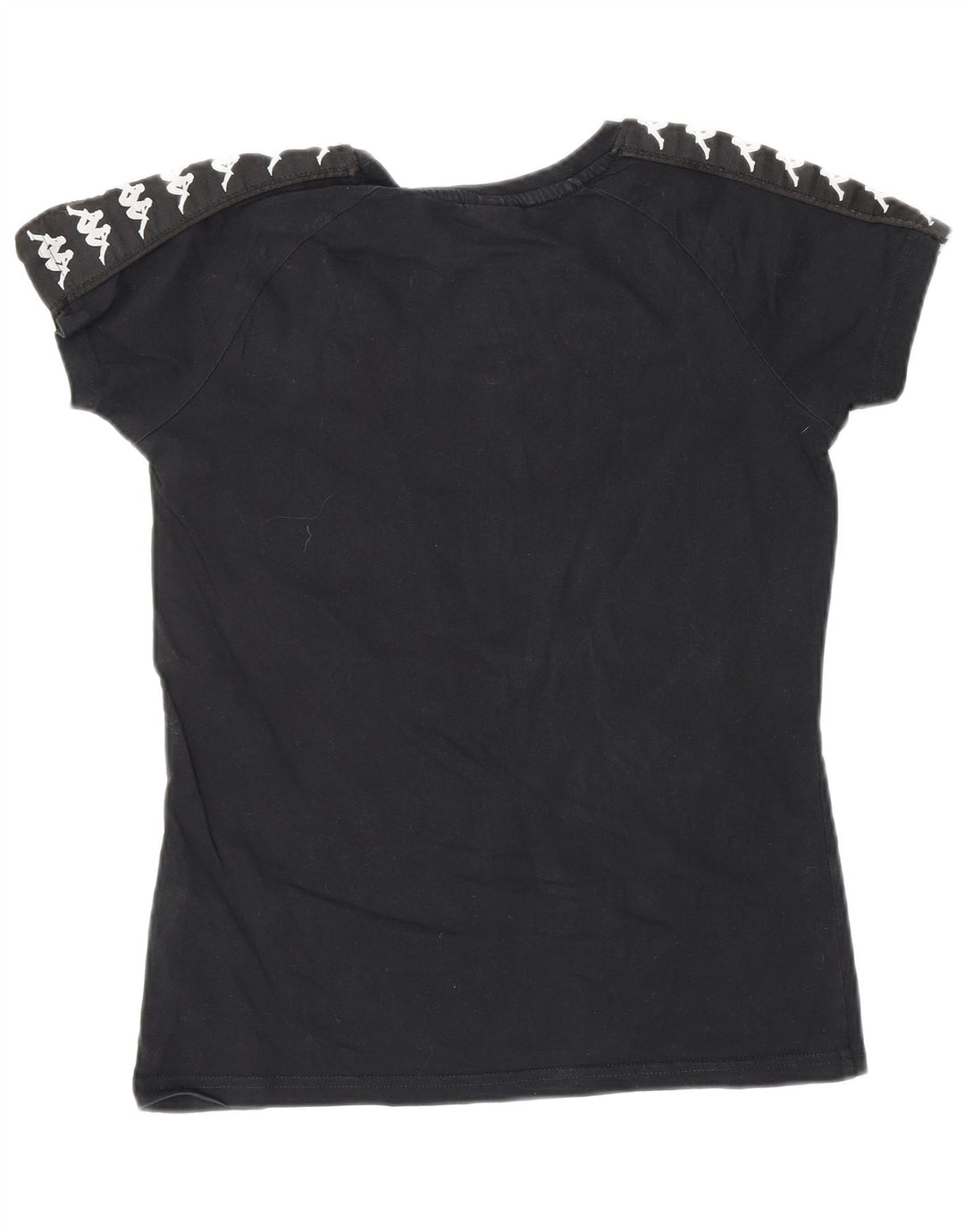 Camiseta feminina gráfica KAPPA UK 6 XS algodão preto
