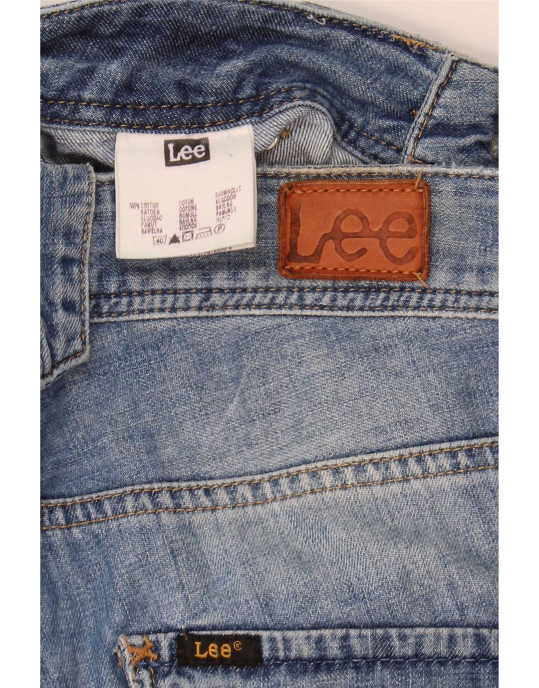 Lee Womens Chazey Cargo Shorts jeans W27 pequeno algodão azul