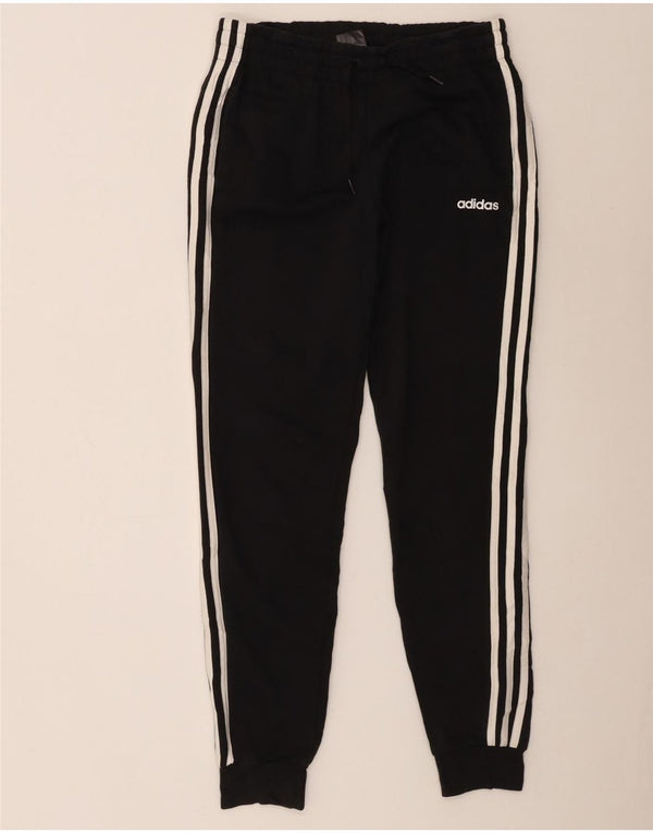 Calça de treino feminina Adidas Joggers UK 8/10 pequeno algodão preto