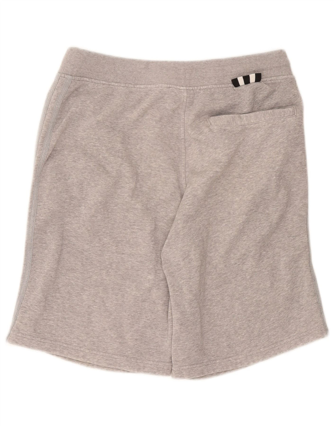 Shorts esportivos masculinos Adidas médio cinza manchado de algodão