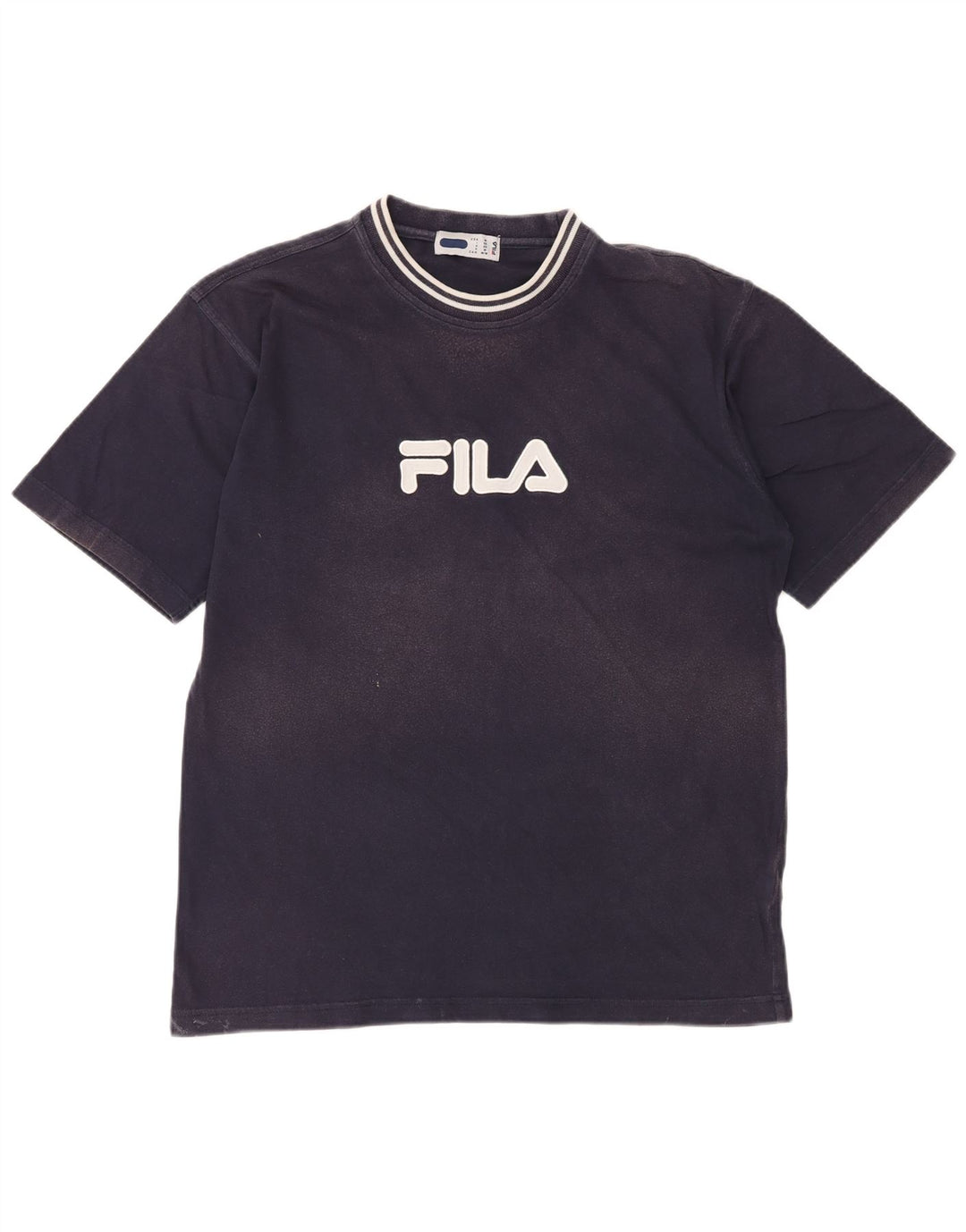 Camiseta gráfica masculina FILA Top IT 50 algodão azul marinho médio