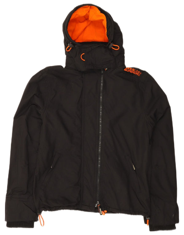 Jaqueta corta-vento feminina Superdry The Windcheater UK 16 grande nylon preto