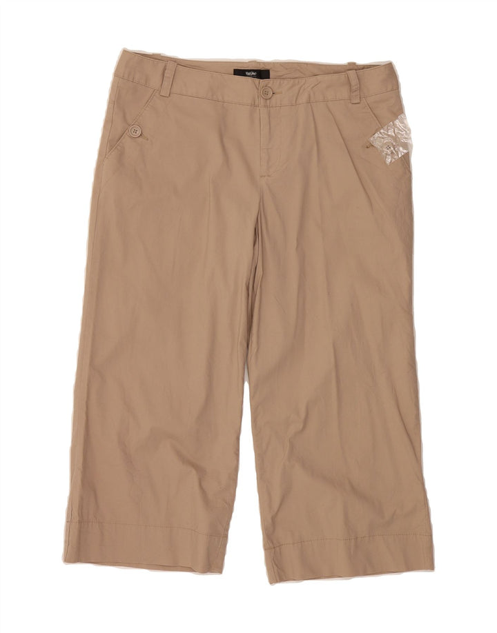 MOSSIMO Womens Straight Capri Trousers US 10 Large W34 L21 Beige Cotton Vintage Mossimo and Second-Hand Mossimo from Messina Hembry 