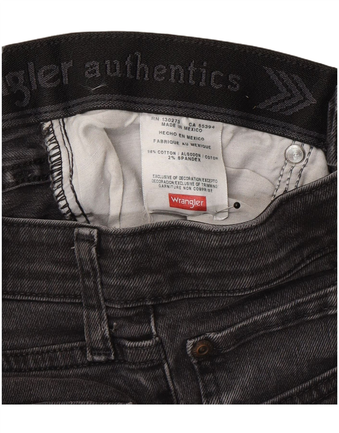 Wrangler Mens Straight Jeans W28 L30 Cinza Algodão
