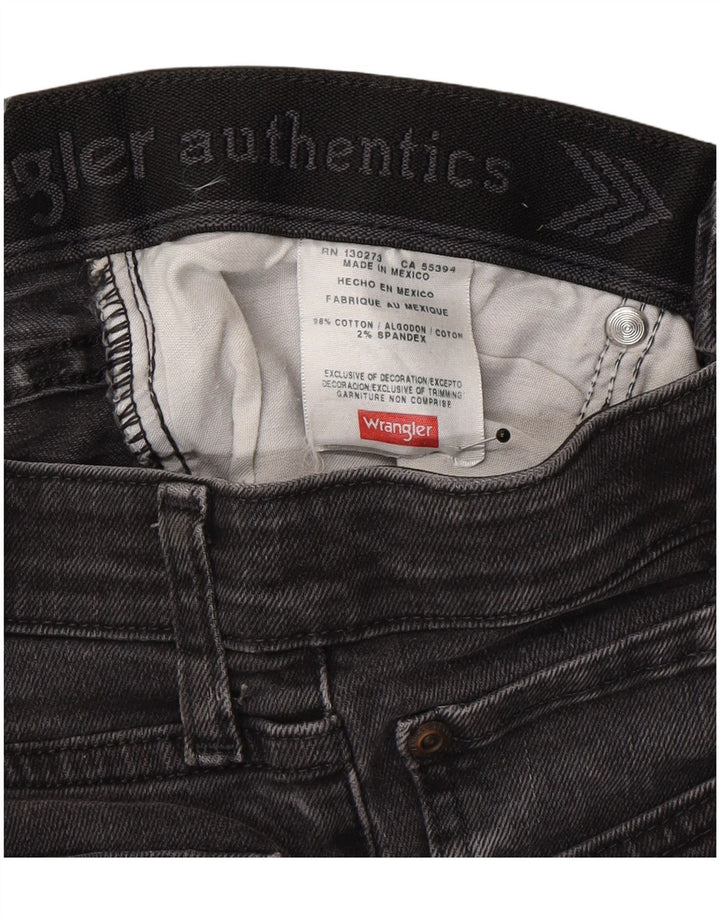 Wrangler Mens Straight Jeans W28 L30 Cinza Algodão