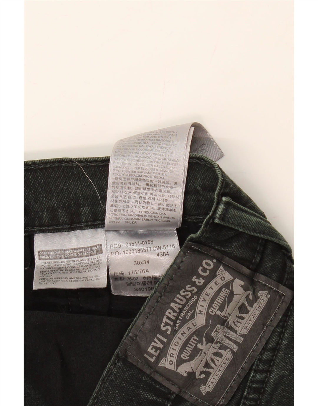 LEVI'S Womens Slim Jeans W30 L30 Black Cotton Vintage Levi's and Second-Hand Levi's from Messina Hembry 
