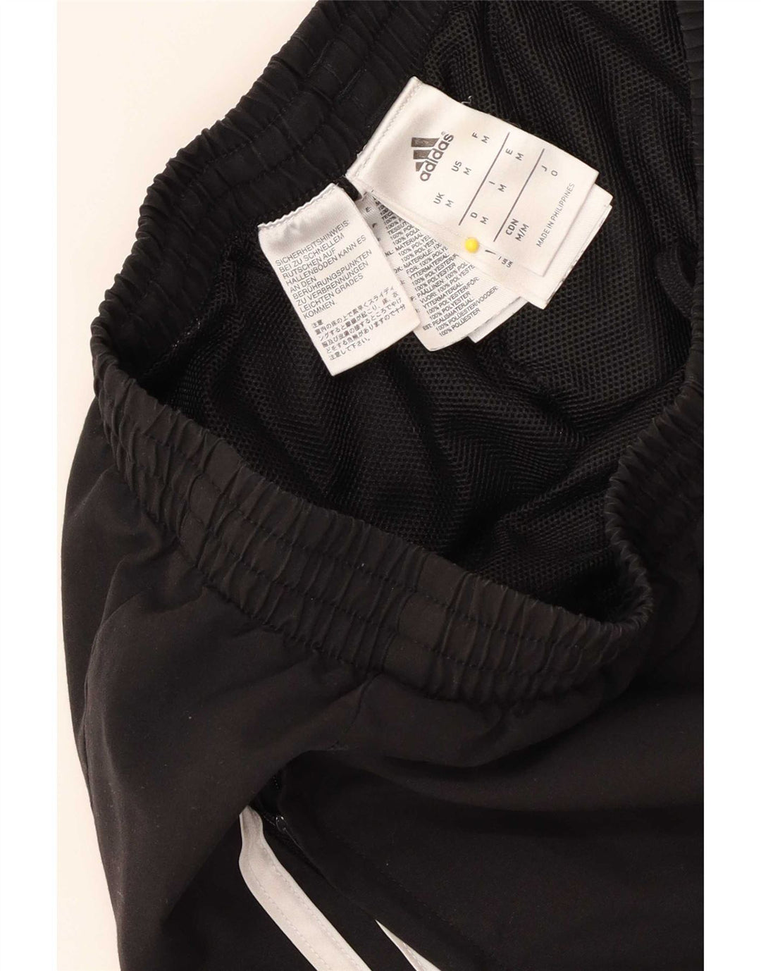 Adidas Calças de treino masculinas Joggers Poliéster preto médio