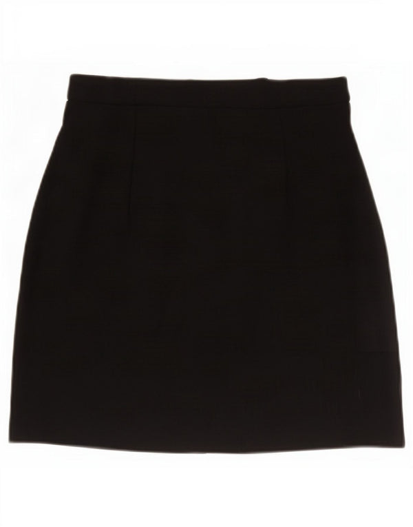 Minissaia feminina Marks & Spencer Reino Unido 10 pequena W27 viscose preta