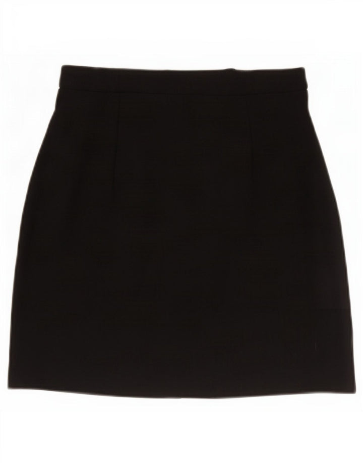 Minissaia feminina Marks & Spencer Reino Unido 10 pequena W27 viscose preta
