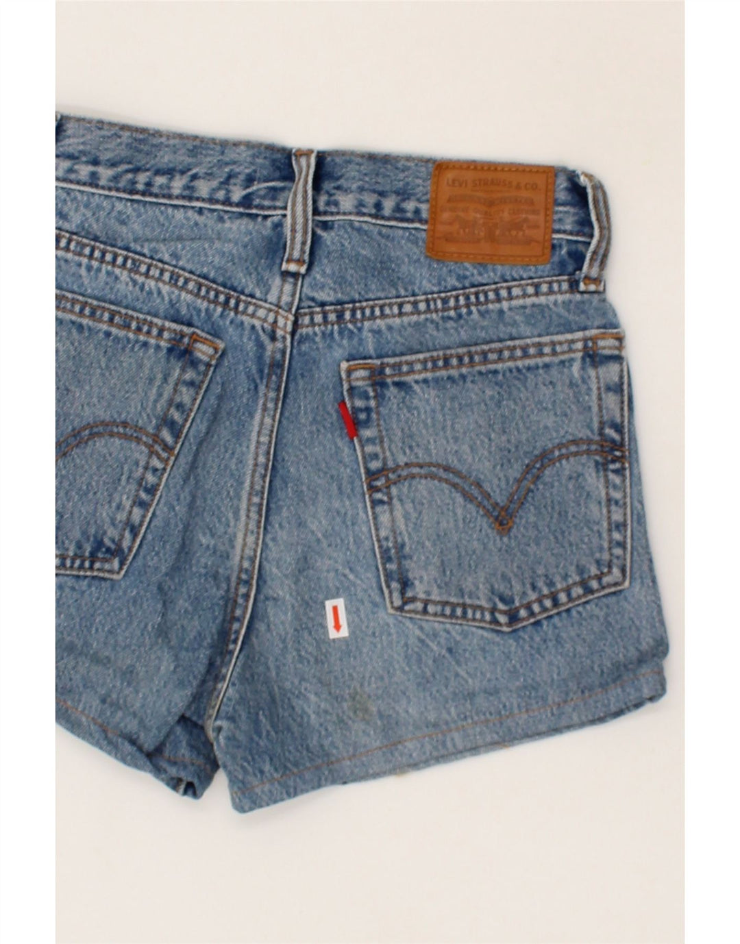 LEVI'S Boys Wedge Denim Shorts 7-8 Years W23 Blue Cotton Vintage Levi's and Second-Hand Levi's from Messina Hembry 