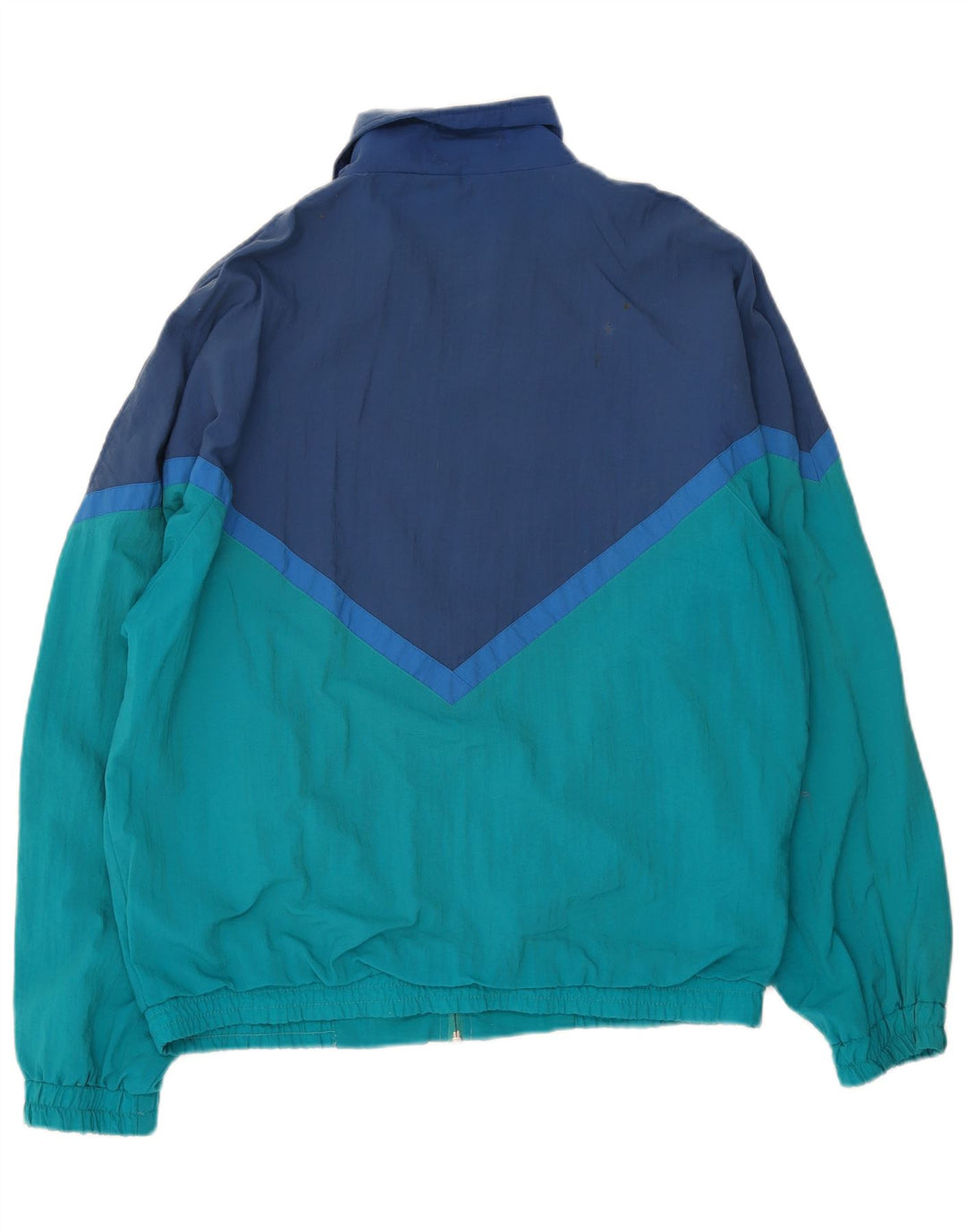 Club masculino solto ajuste agasalho jaqueta superior azul médio colorblock