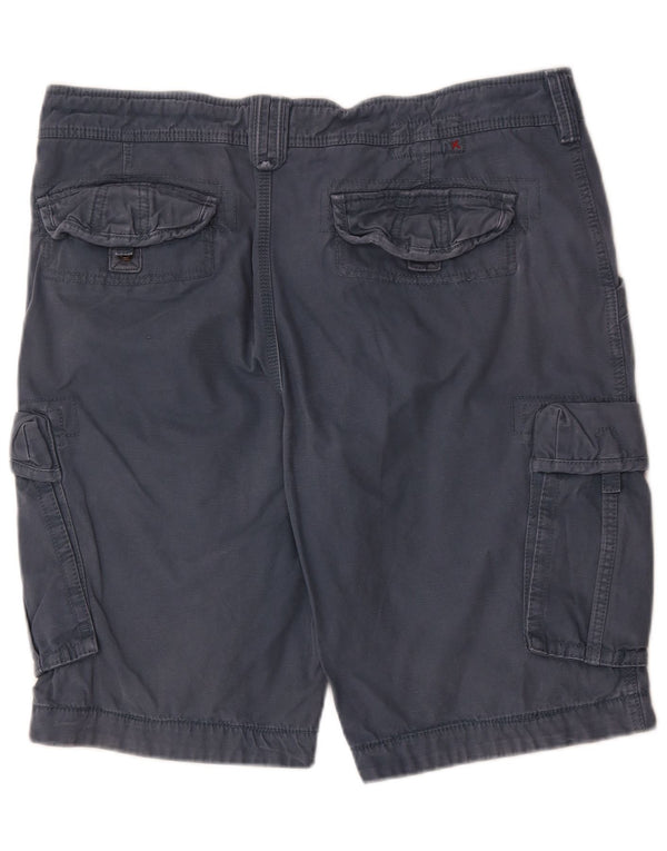 Shorts cargo masculino Fat Face W38 XL algodão azul marinho