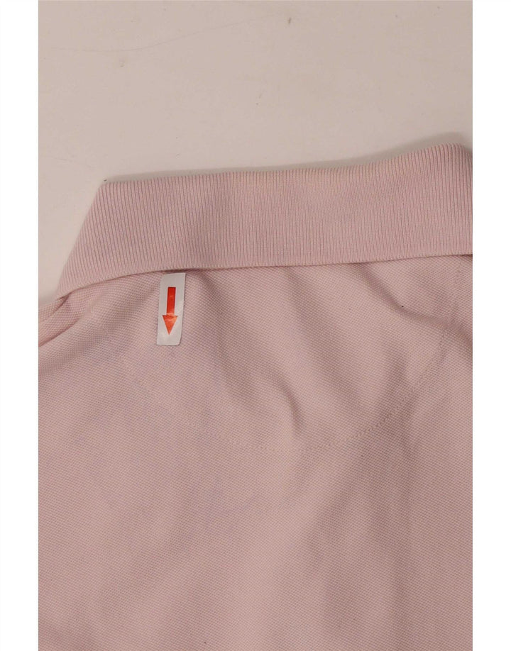 Camisa polo masculina Lyle & Scott pequena rosa algodão