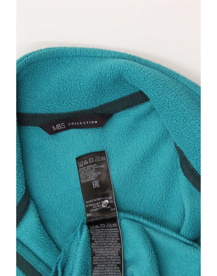 Jaqueta de lã feminina Marks & Spencer UK 6 XS azul poliéster