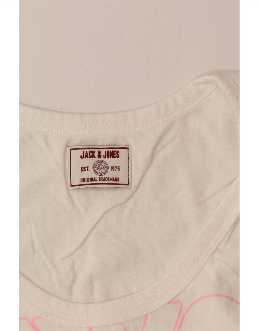Colete gráfico masculino Jack & Jones Top pequeno branco