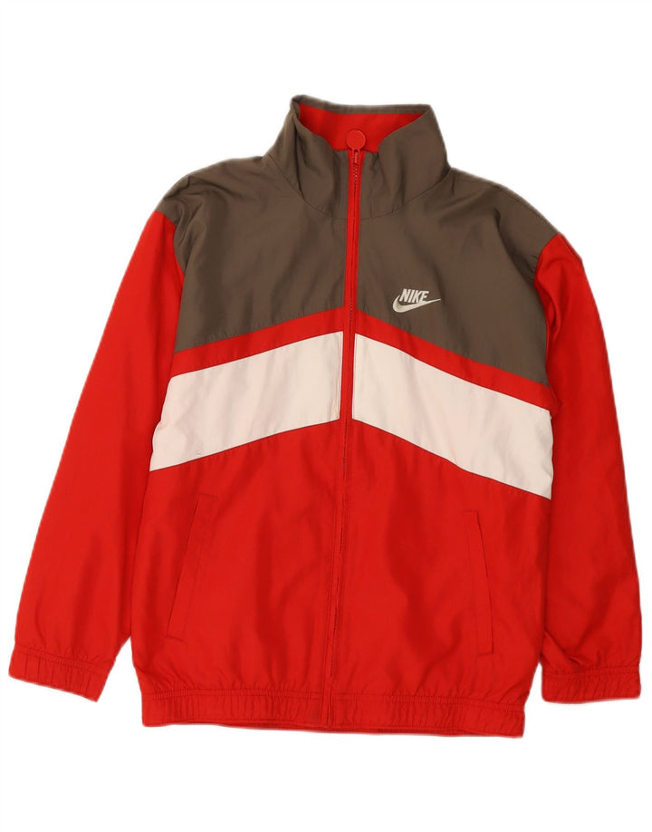 Jaqueta Nike Boys Graphic Tracksuit Top 10-11 anos Médio Vermelho Colorblock