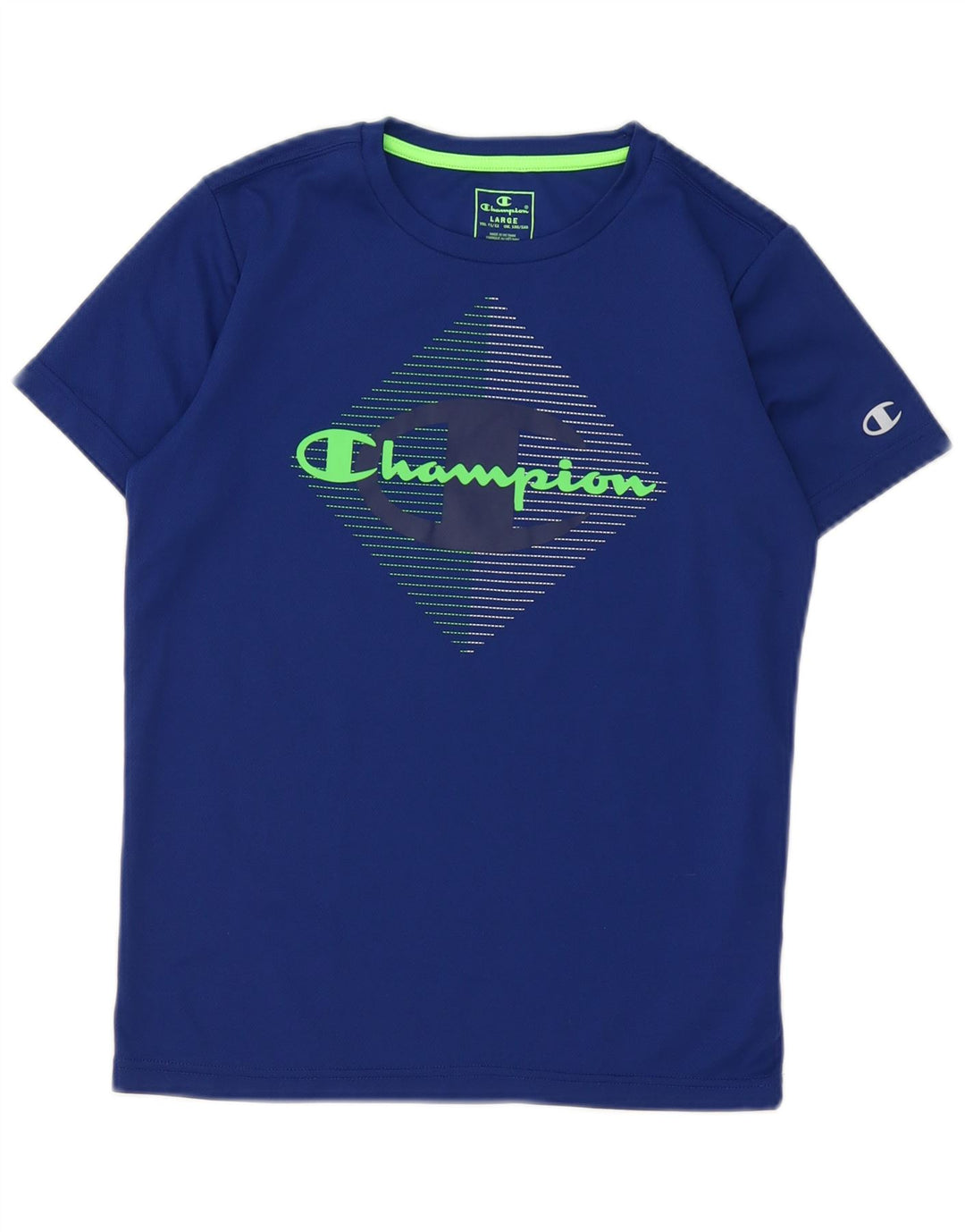 Camiseta Champion Boys Graphic 11-12 Anos Grande Azul Poliéster