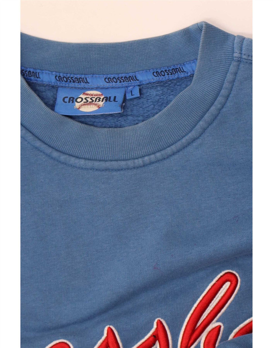 Crossball masculino gráfico regular ajuste moletom jumper grande algodão azul