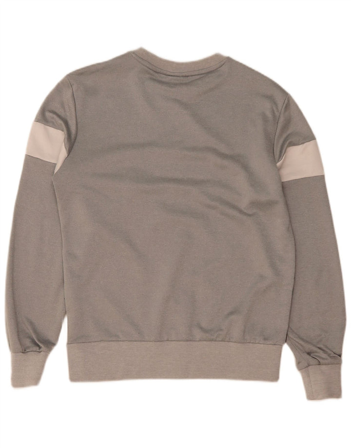 Ellesse moletom masculino gráfico jumper médio cinza colorblock poliéster
