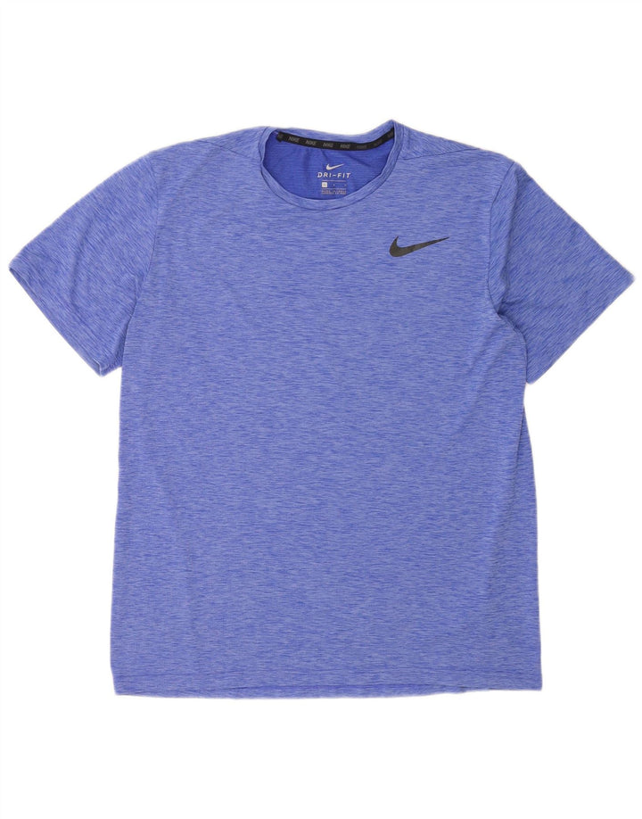 Camiseta masculina Nike Dri Fit grande poliéster manchado azul