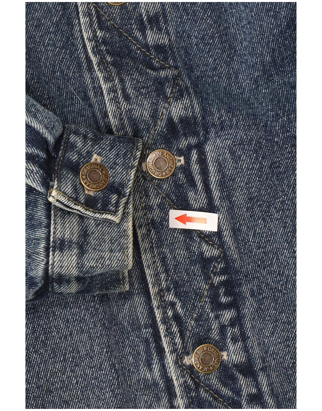 Jaqueta jeans masculina vintage UK 38 azul médio
