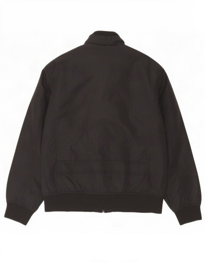 Jaqueta utilitária masculina vintage UK 38 nylon preto médio