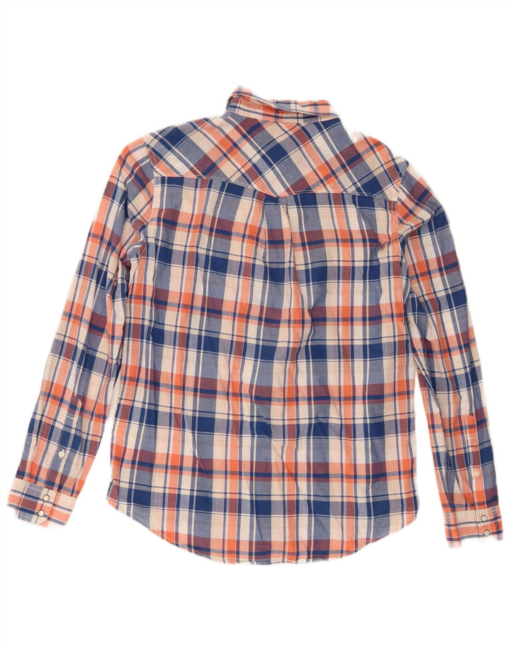 Camisa feminina Lee UK 14 algodão xadrez médio multicolorido