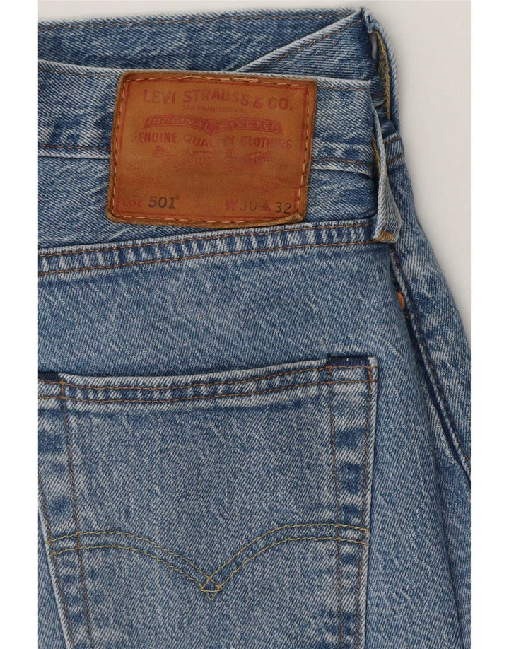 Levi's Masculino 501 Straight Jeans W30 L32 Azul Algodão