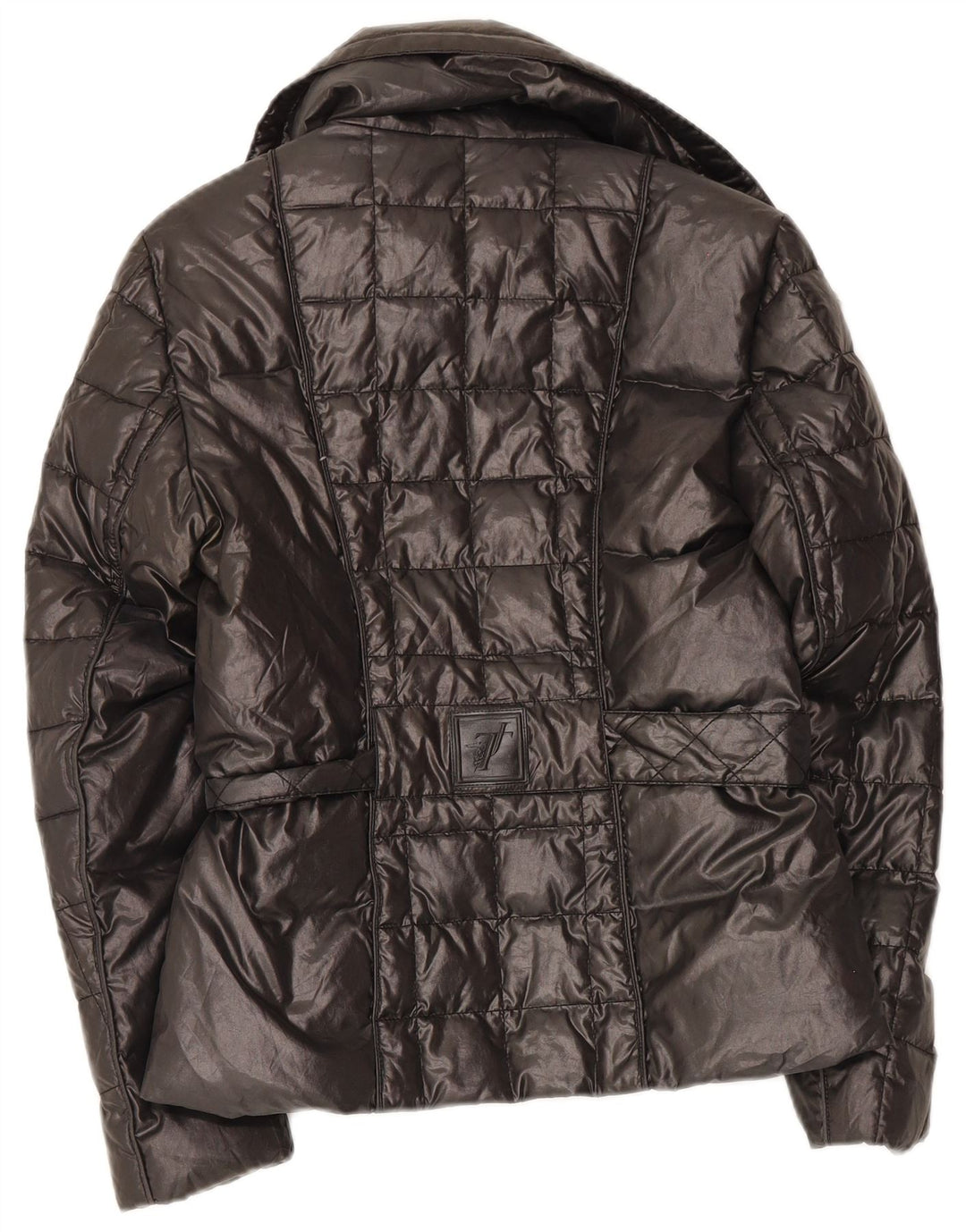 Trussardi Jeans Jaqueta acolchoada feminina IT 42 Poliéster preto médio