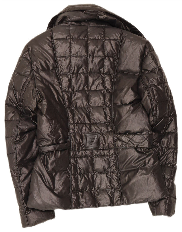 Trussardi Jeans Jaqueta acolchoada feminina IT 42 Poliéster preto médio