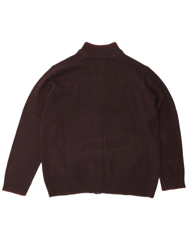 Suéter cardigã masculino Marks & Spencer Regular Fit 2XL Borgonha Poliacrílico