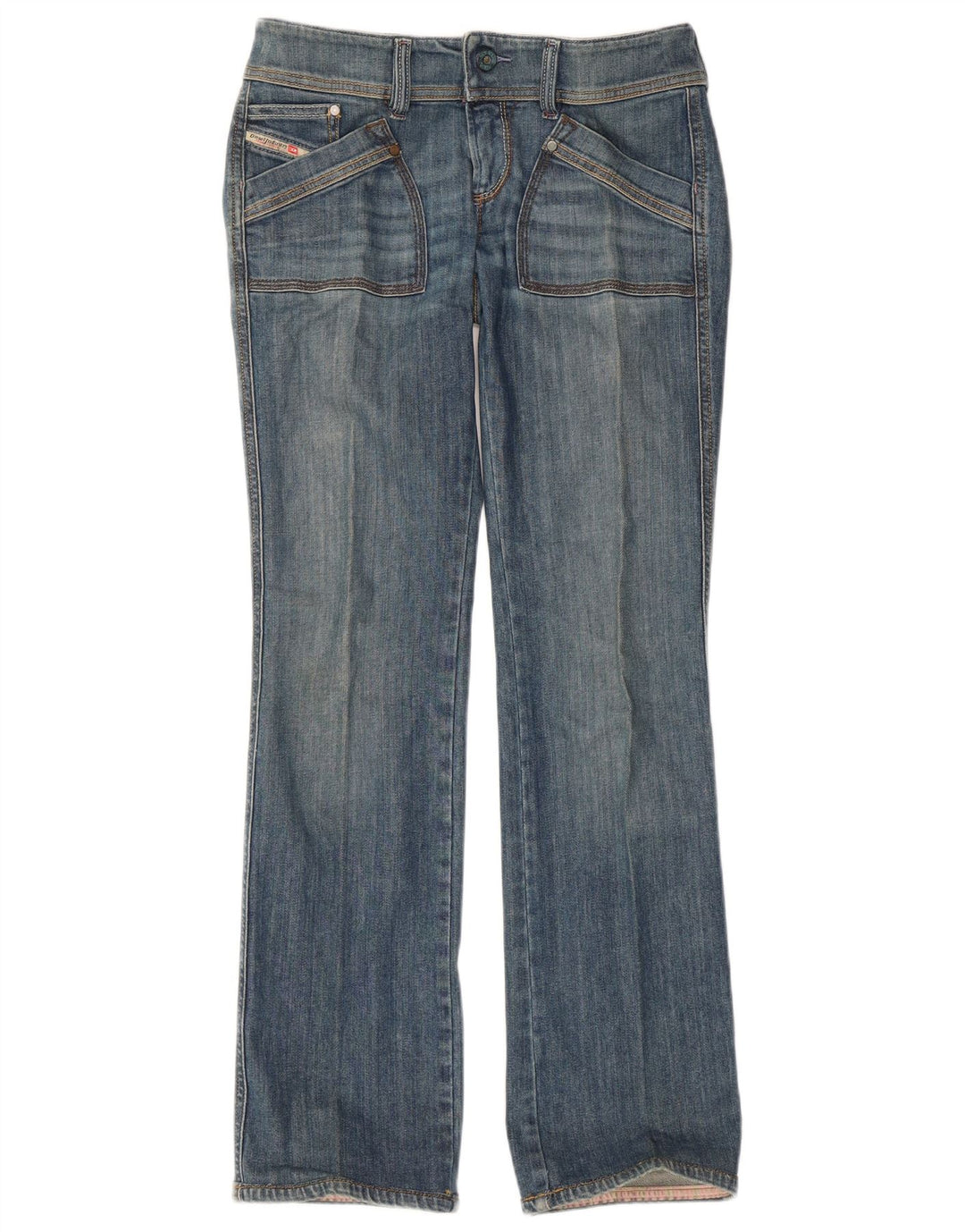 Jeans feminino Diesel Reckfly Bootcut W27 L32 azul algodão