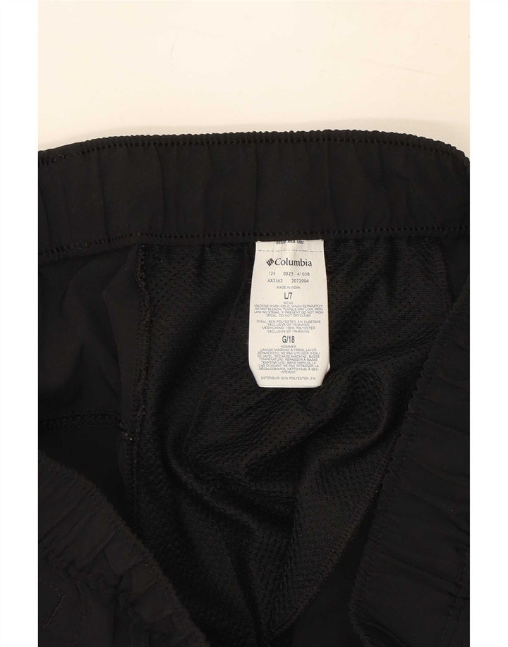 Shorts esportivos masculinos Columbia grande poliéster preto