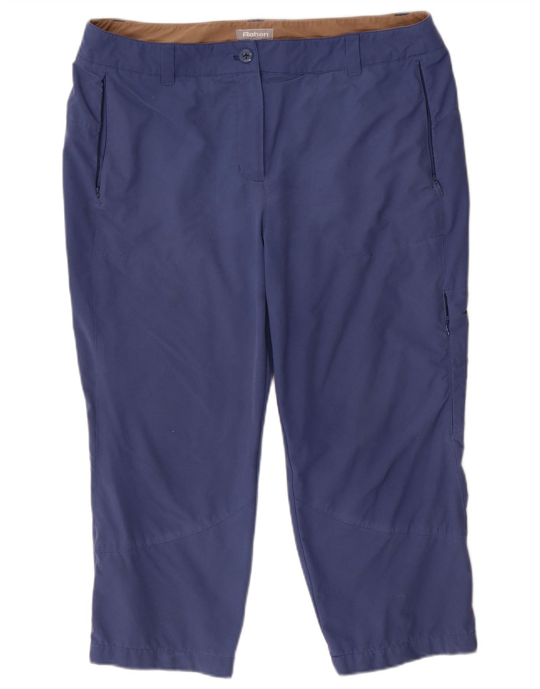 Calça Cargo Capri Feminina Rohan Reino Unido 14 Grande W36 L22 Azul Poliamida