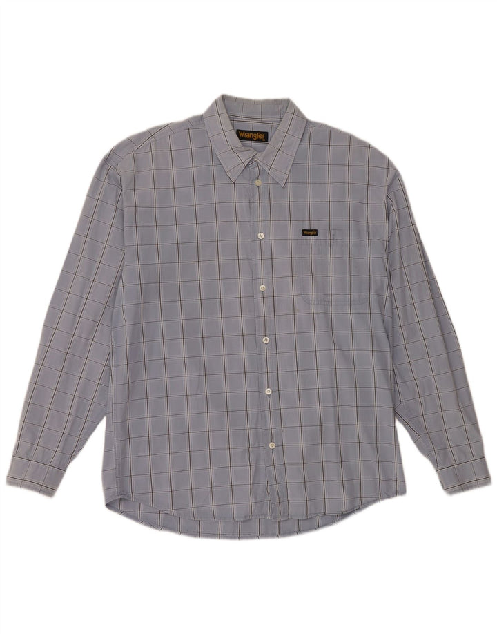 Camisa masculina WRANGLER XL algodão xadrez azul