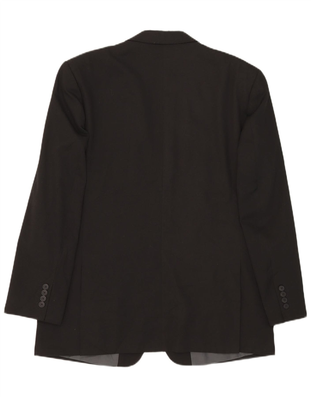 Jaqueta blazer masculina de 2 botões Marks & Spencer Reino Unido 42 grande poliéster preto