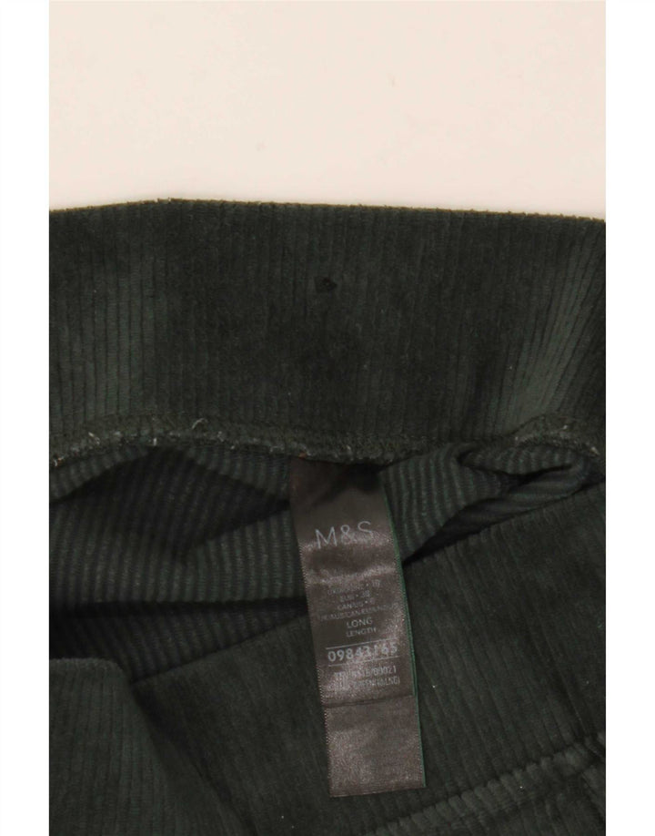 Leggings femininos Marks & Spencer Reino Unido 10 pequeno algodão verde