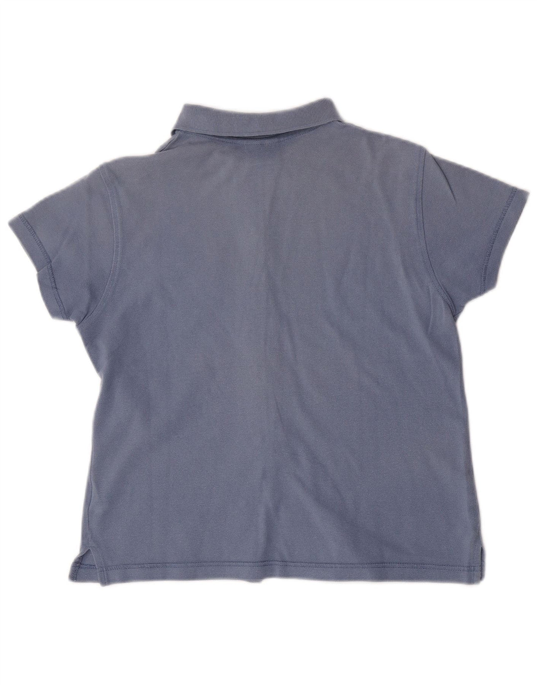 Camisa feminina de manga curta Lotto UK 12 algodão azul médio