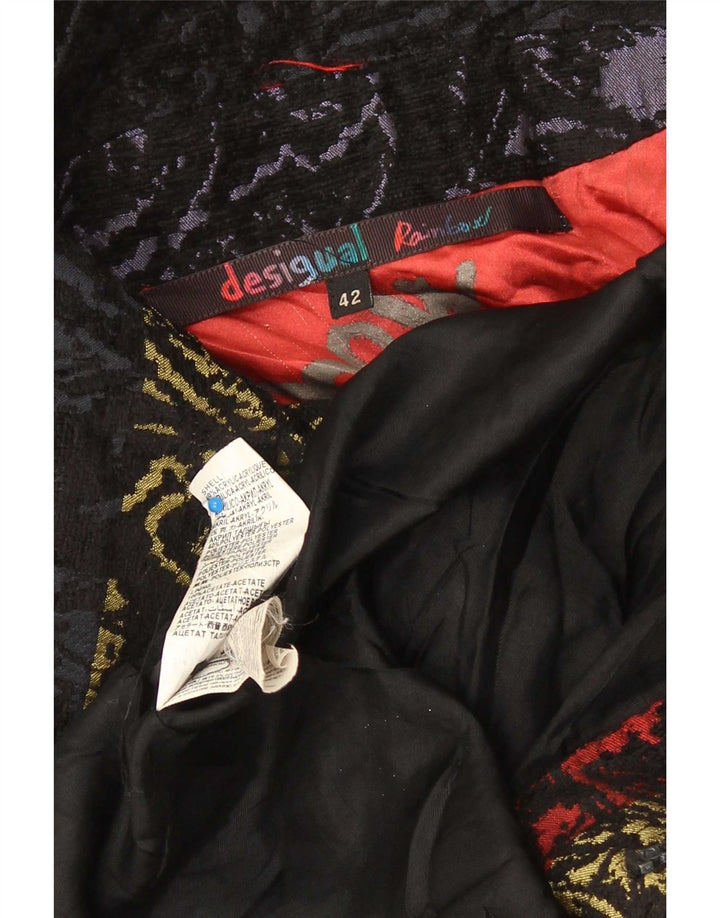 Sobretudo feminino Desigual EU 42 grande acrílico paisley multicolorido