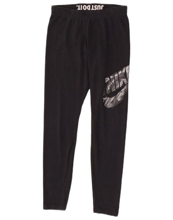 Leggings Nike Femininas Graphic UK 14 Médio Algodão Preto