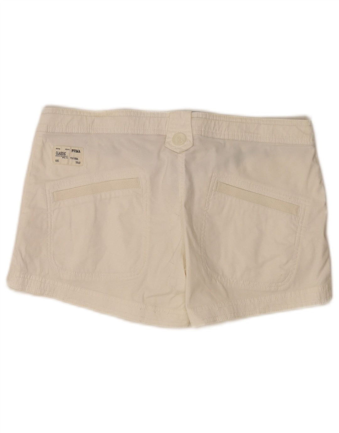 Shorts Chino Feminino Puma UK 10 Pequeno W30 Algodão Branco