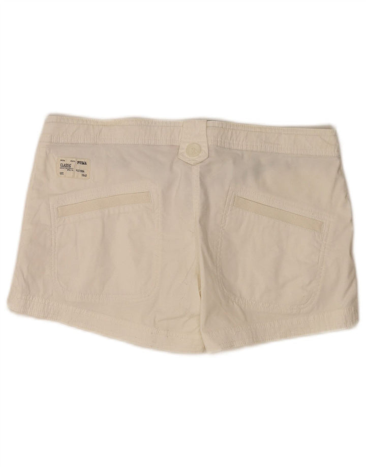 Shorts Chino Feminino Puma UK 10 Pequeno W30 Algodão Branco
