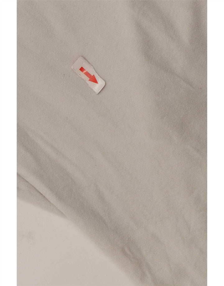 Camiseta gráfica masculina Fat Face Top médio algodão branco
