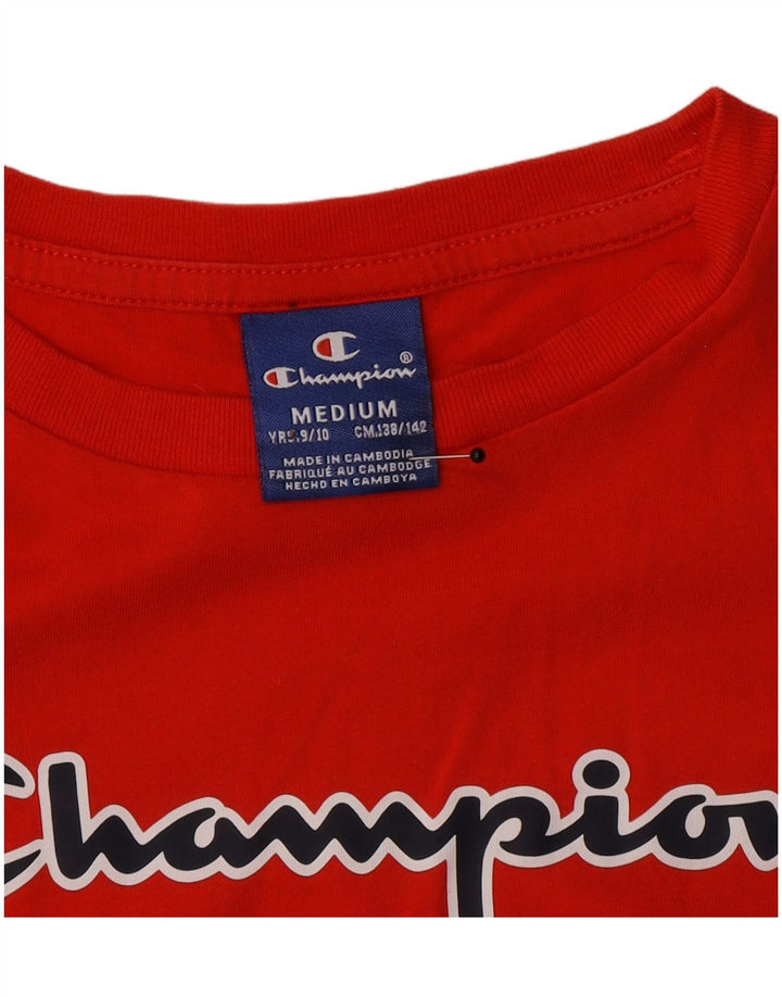 Camiseta Champion Boys Graphic Top 9-10 Anos Médio Vermelho